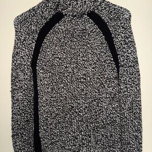 Theory Black and White Knit Sweater